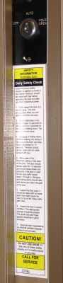 door safety sticker
